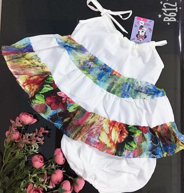 Bộ đồ kate cột dây cho bé gái V013