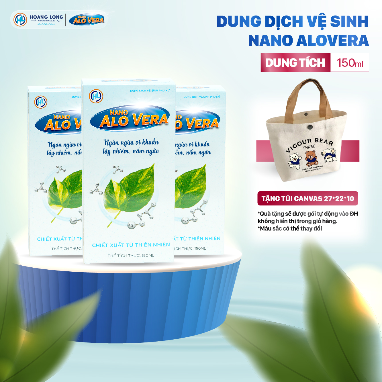 (Mua 3 Tặng 1 Quà Hot) 03 Dung Dịch Vệ Sinh Nano AloVera Chai Lớn (150ml) - Hỗ Trợ Điều Trị Viêm Nhiễm Phụ Khoa Nam Nữ Women