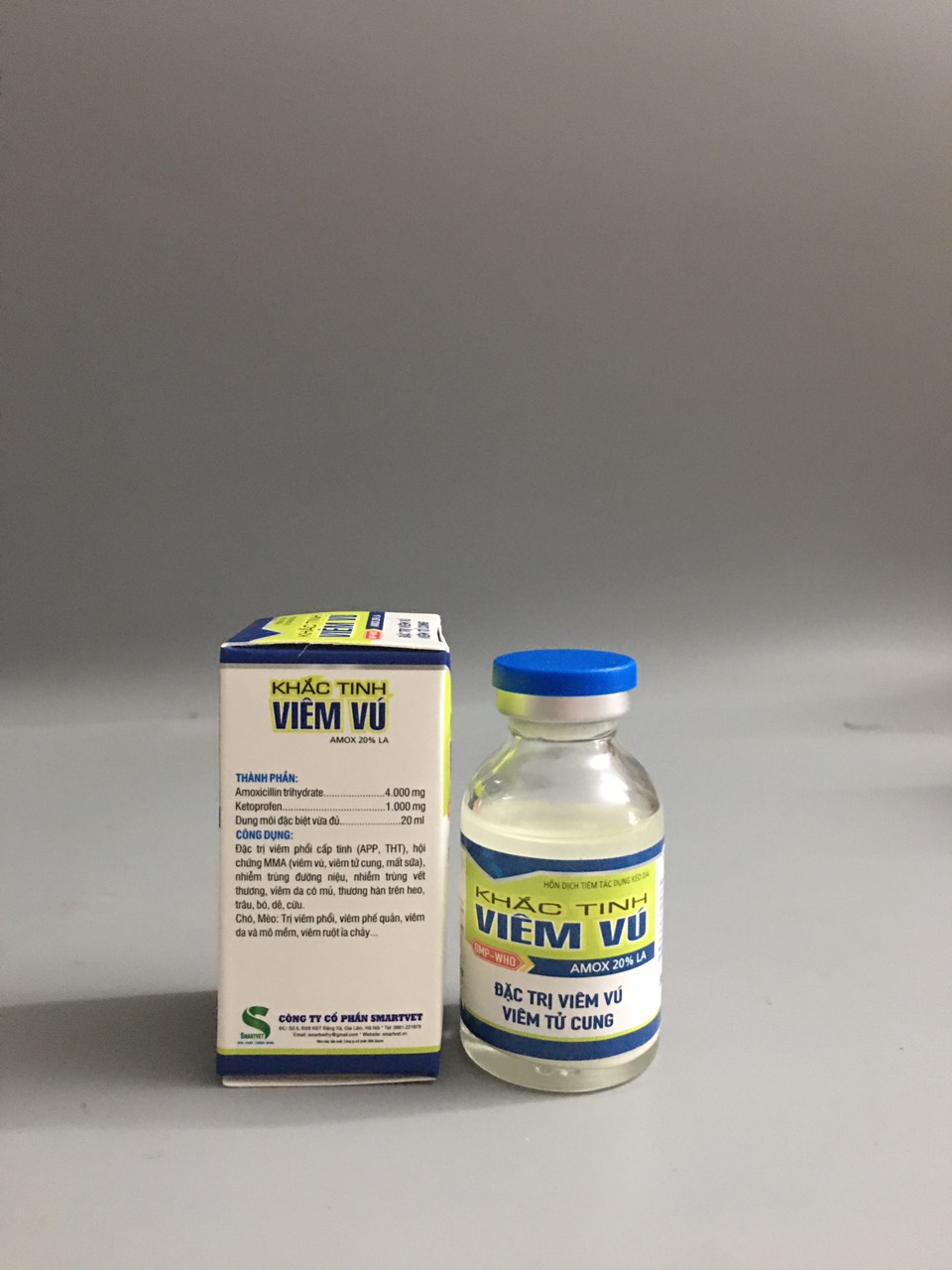 Amox 20% dùng cho chó, mèo, gia súc, gia cầm