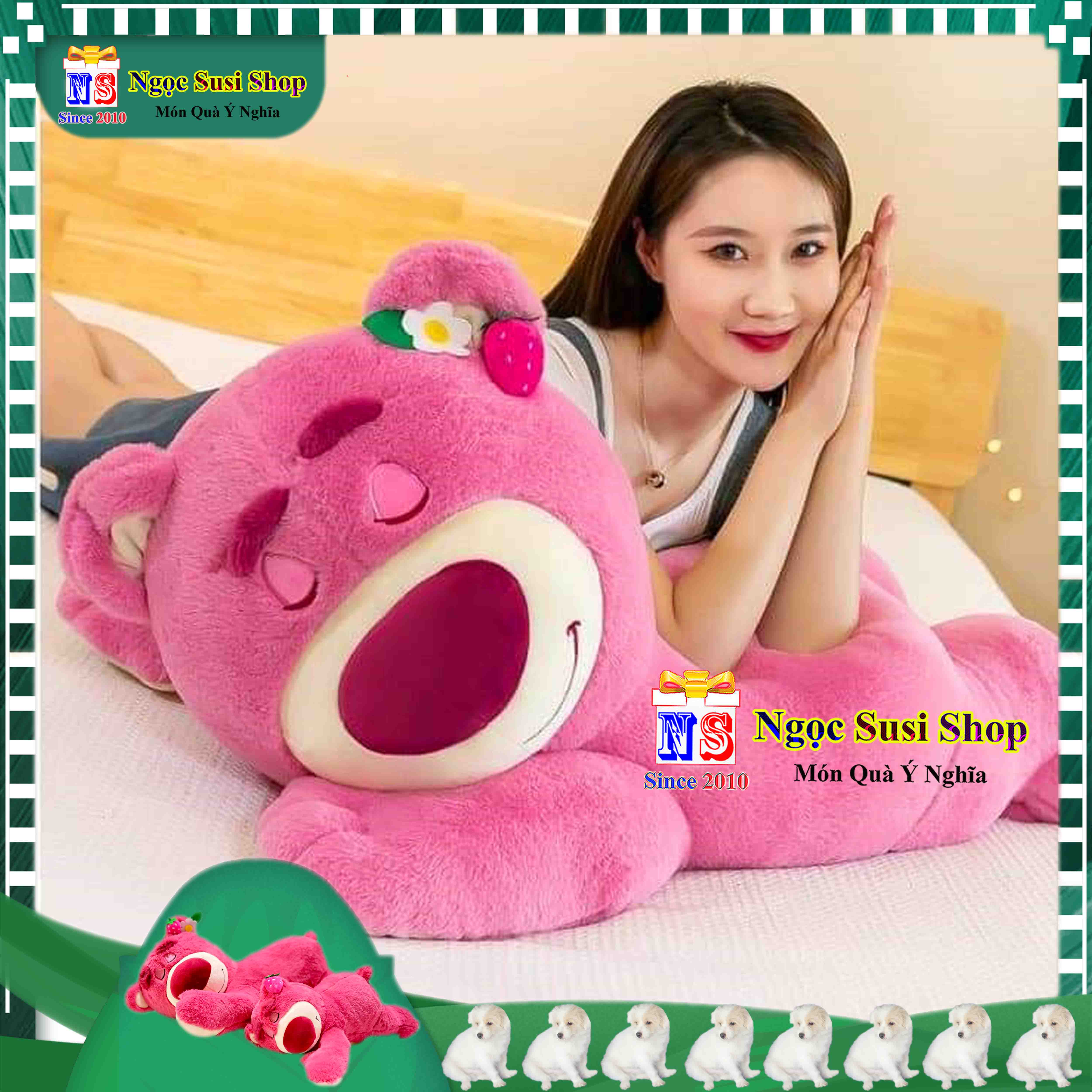 GỐI ÔM THÚ BÔNG CON GẤU DÂU LOTSO NẰM SIÊU TO KHỔNG LỒ CAO CẤP SIÊU CƯNG LÔNG THÚ SIÊU MỊN - GẤU BÔNG HÌNH GẤU DÂU RẤT DỄ THƯƠNG
