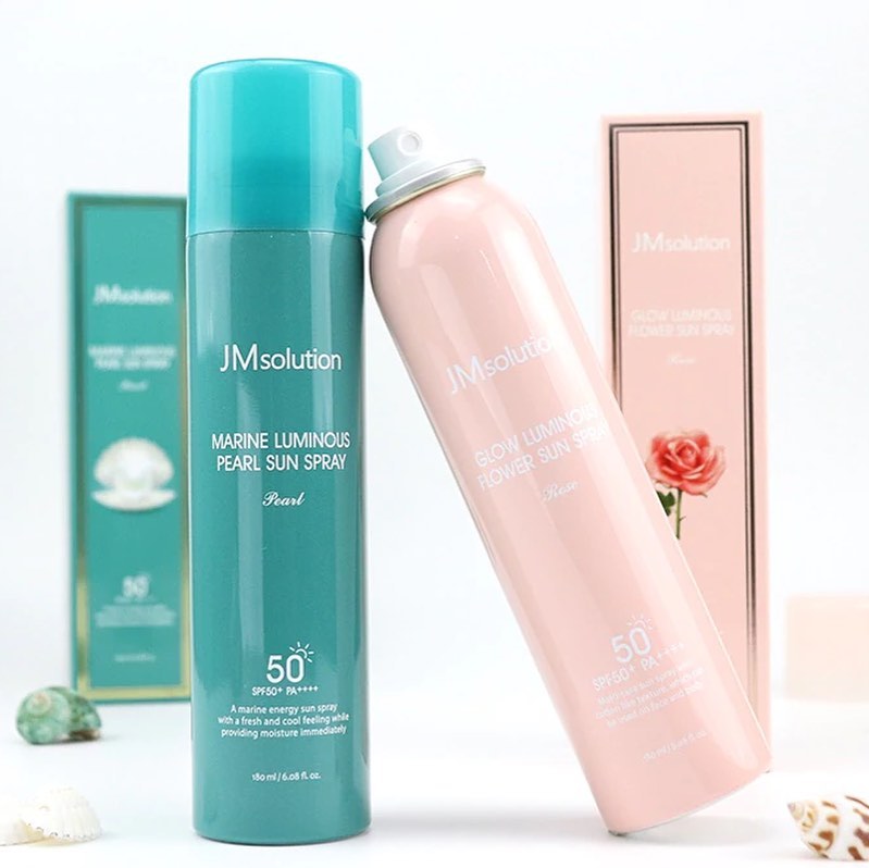 Chống nắng ngừa lão hóa bảo vệ da JMsolution Glow Luminous Flower Sun Spray 180ml