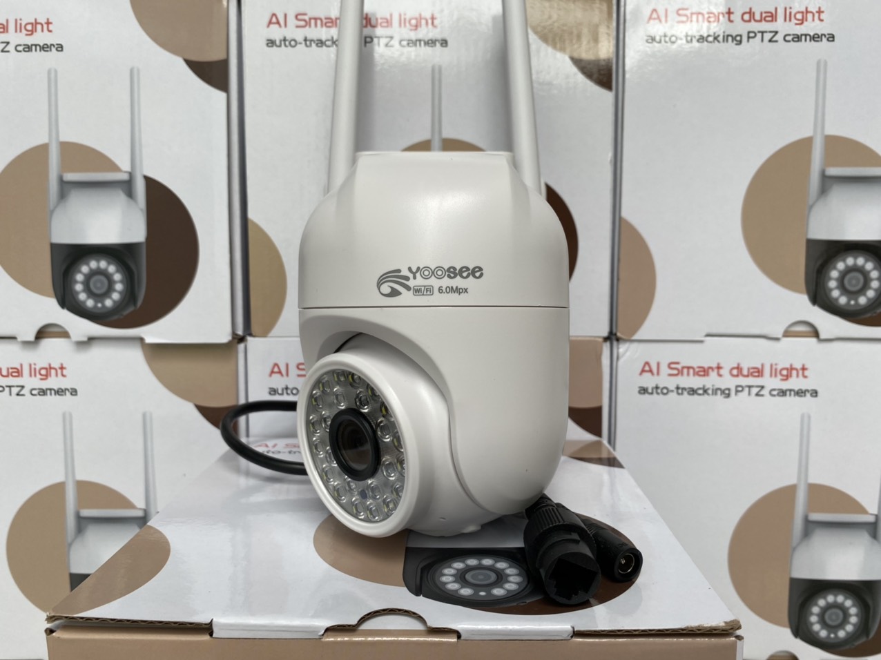 Camera yoosee ngoài trời 5.0 Mpx PTZ 20 Led - Xem Đêm Có Màu - Đàm Thoại 2 Chiều- Phát Hiện Chuyển Động Hú Còi Chống Trộm - Hàng Nhập Khẩu