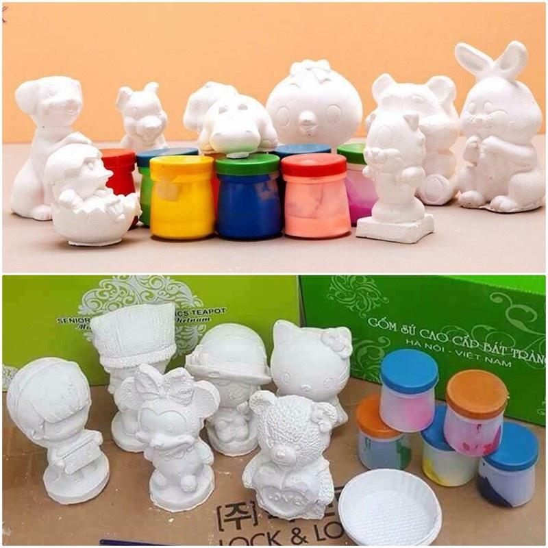 Bộ 10 Tượng Thạch Cao - Bộ Đồ Chơi Tô Tượng Cho Bé