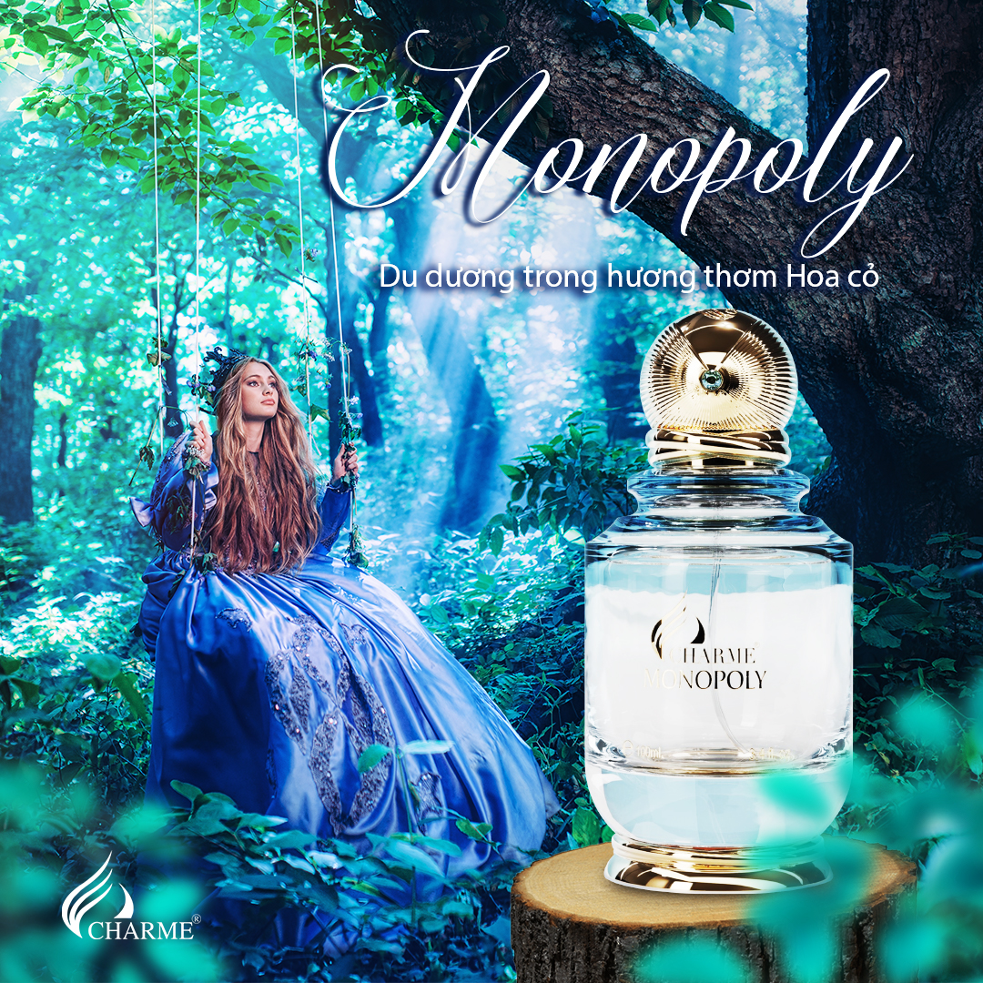 Nước hoa nữ chính hãng Charme Monopoly 100ml với hương thơm man mát nhẹ nhàng mang lại sự say mê dịu dàng