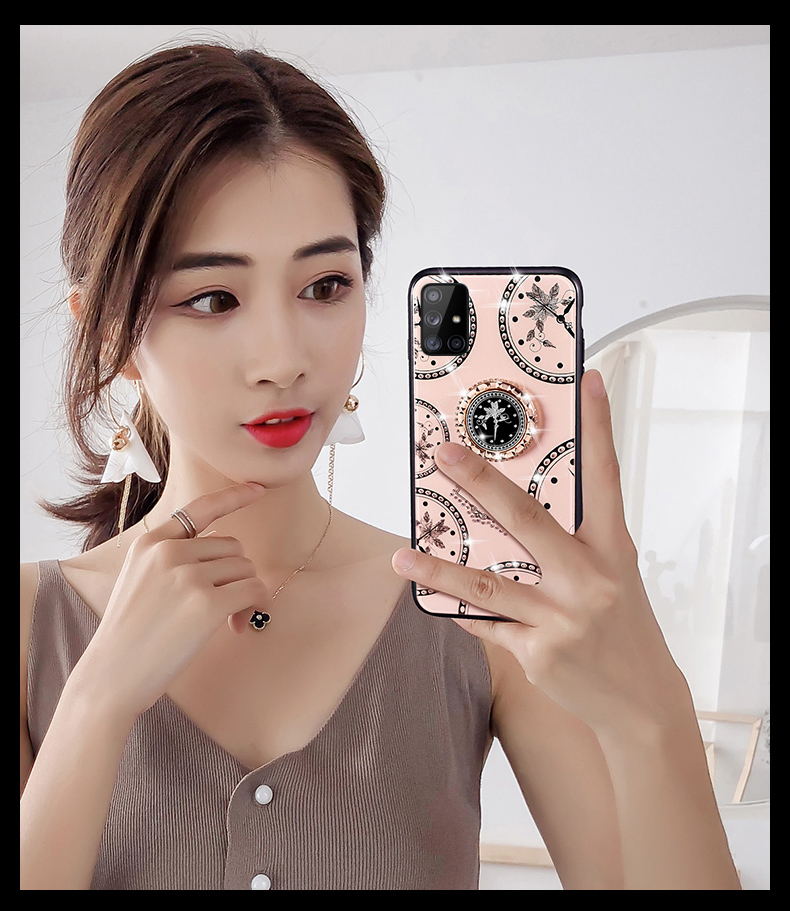 Ốp lưng kính đính đá cao cấp cho SamSung Galaxy A71