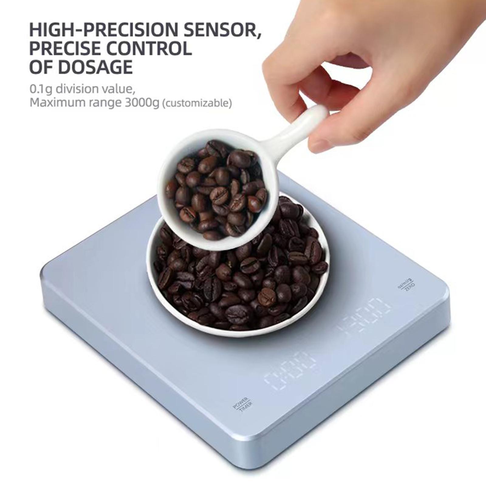 Multifunction Digital Coffee Scale 3kg/0.1G USB Rechargeable for Household