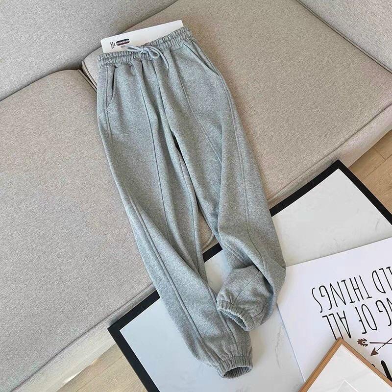 Quần nỉ nữ dánh jogger dây rút cạp đẹp