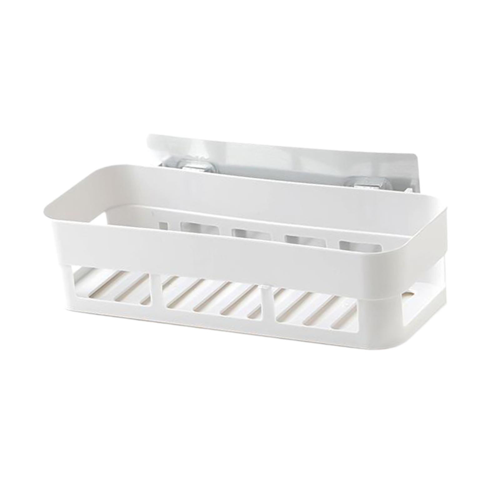 Shower Caddy Shampoo Lotion Hand Gel Holder Wall Storage Rack Shelf White