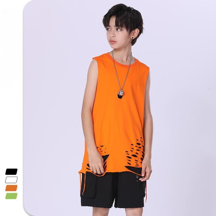 TA252 - TILANI - T1043 Áo tanktop rách cho bé từ 4-12T (form dáng dài) [Giá tốt]