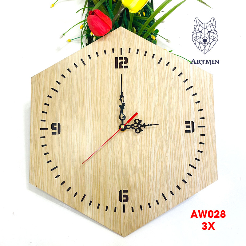 AW028 - Đồng Hồ Gỗ Decor Cách Tân – Đồng Hồ Treo Tường Trang Trí Nhà Độc Lạ