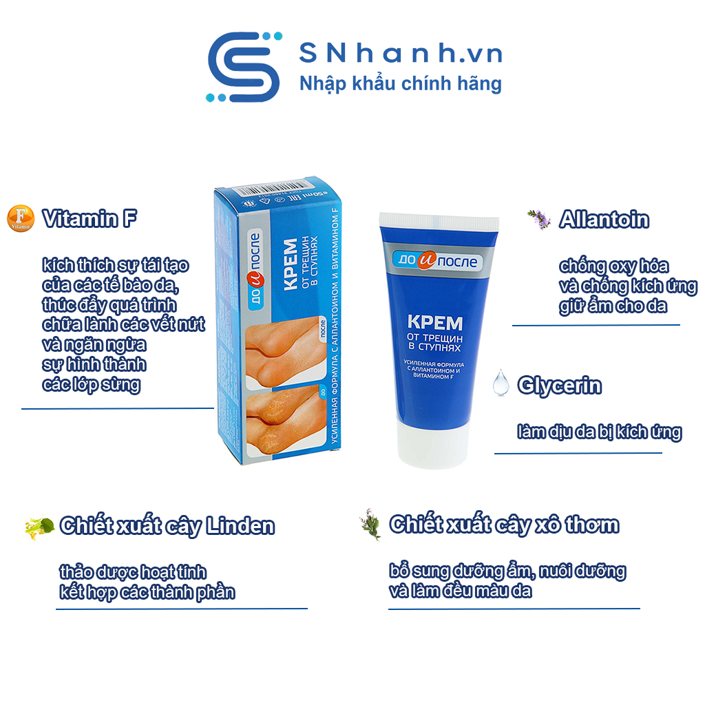 Kem dưỡng nứt gót chân Twins tec 50ml