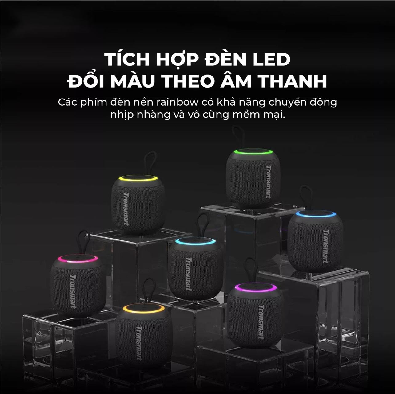 Loa Bluetooth Tronsmart T7 Mini Công suất 15W Âm thanh siêu trâm, Chống nước IPX7 - Hàng chính hãng