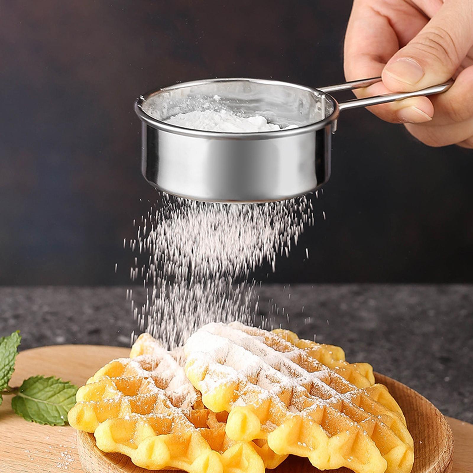 Stainless Steel Flour Sifter Mini Multipurpose Oil Strainer for Flour Coffee