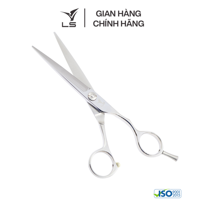 Kéo cắt tóc LS lưỡi thẳng quai offset phẳng đỡ ngón tháo rời CB11/6.0