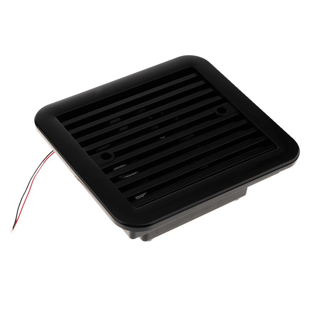 RV Motorhome Side Air Vent Ventilation Cooling Exhaust Fan 12V Black