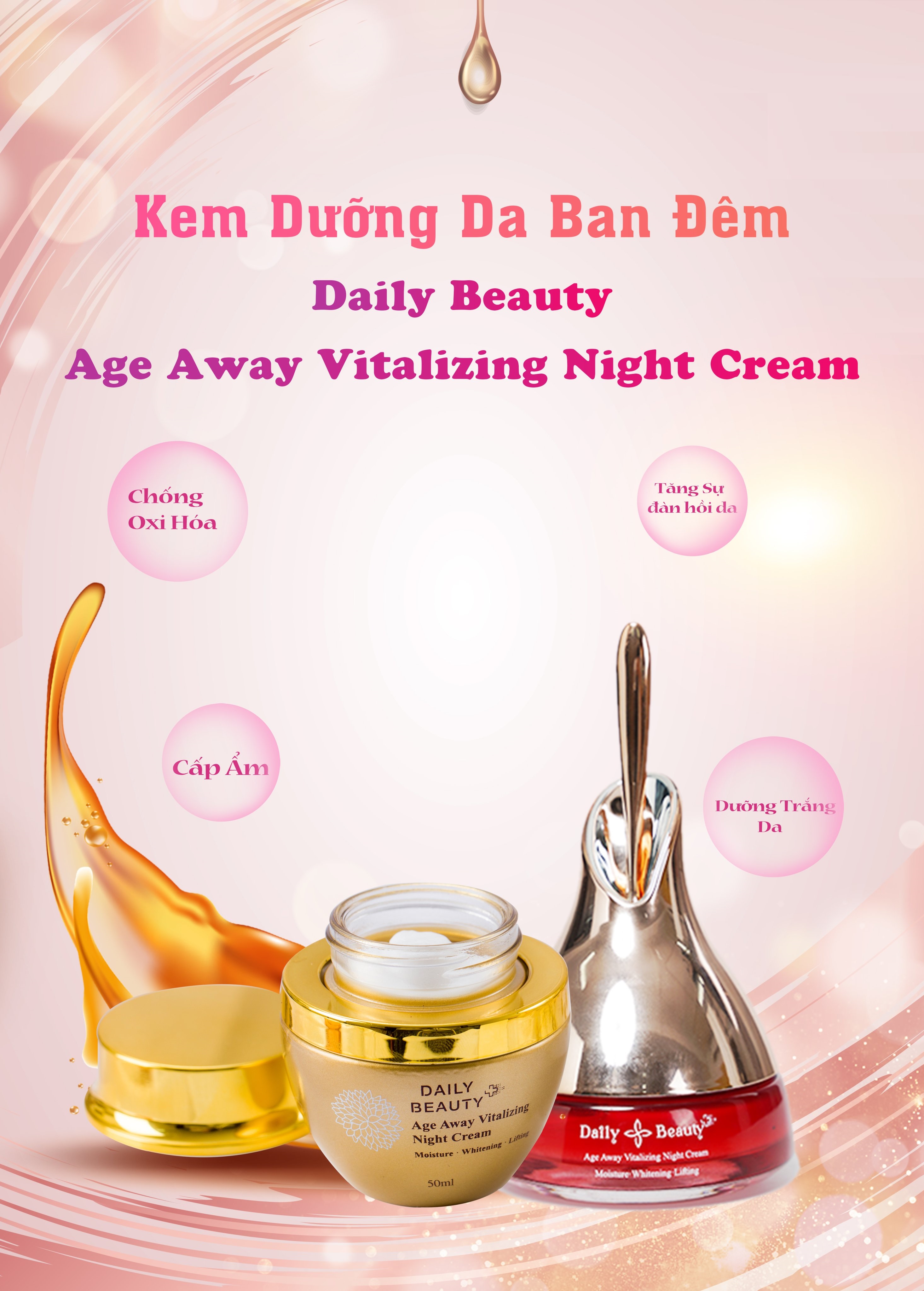 Combo mỹ phẩm Daily Beauty Re:Excell chăm sóc toàn diện cho da dầu, kiềm dầu, cân bằng da, se lỗ chân lông, làm mềm sáng da, ngừa lão hóa