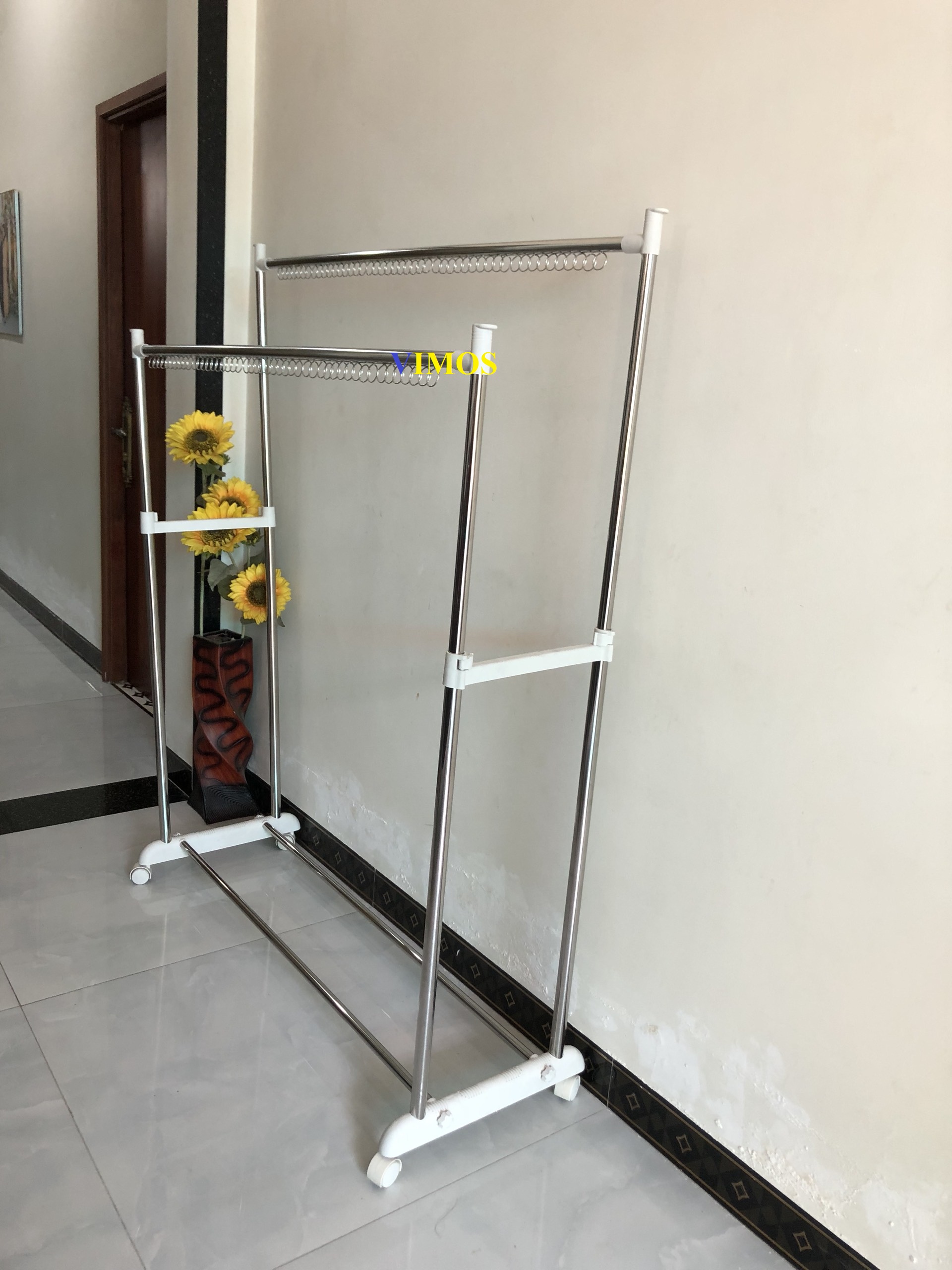 Sào phơi đồ, giàn phơi quần áo inox có khoen VImos