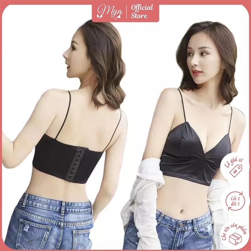 Áo Bra Phi Lụa 2 Dây Cao Cấp Sang Chảnh B264 MYN_UNDERWEAR