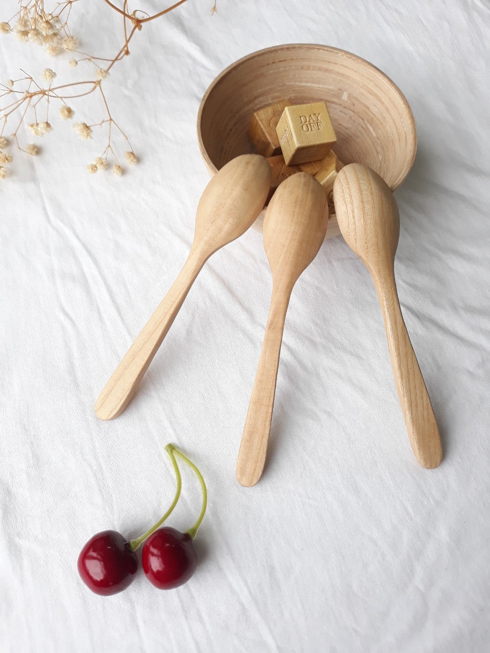 Bộ 6 thìa gỗ tần bì uống cà phê, sinh tố 13.5 cm x 2.3 cm