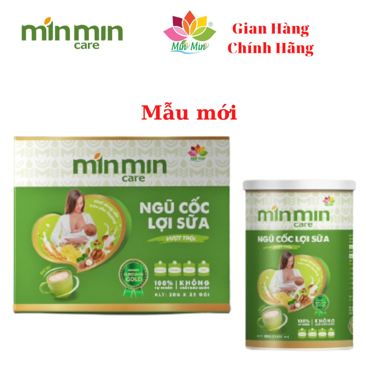 Combo 2 Hộp (1kg) Ngũ Cốc Min Min Care Lợi Sữa Vượt Trội- Dạng Hộp Đóng Gói _ Ngũ Cốc Lợi Sữa Phục Hồi Sức Khỏe Sau Sinh