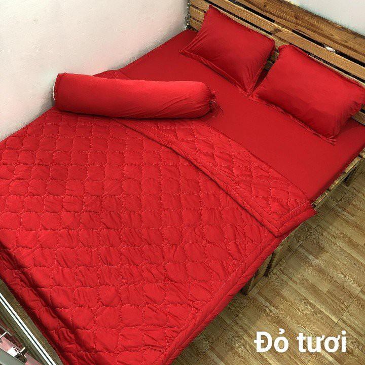 Ga - Drap Giường Lẻ Thun Mát Lạnh - Đỏ Tươi