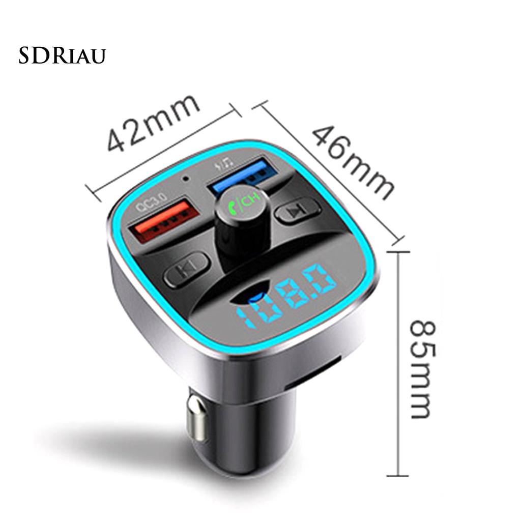 *QCDZ* T25S Car MP3 Player Support U Disk TF Card Universal Square QC3.0 Audio Receiver Charger FM Transmitter for Auto