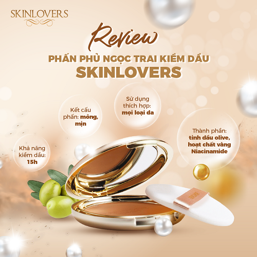 Phấn Trang Điểm Ngọc Trai Eveline Skinlovers Blooming Powder Pact (22g) 