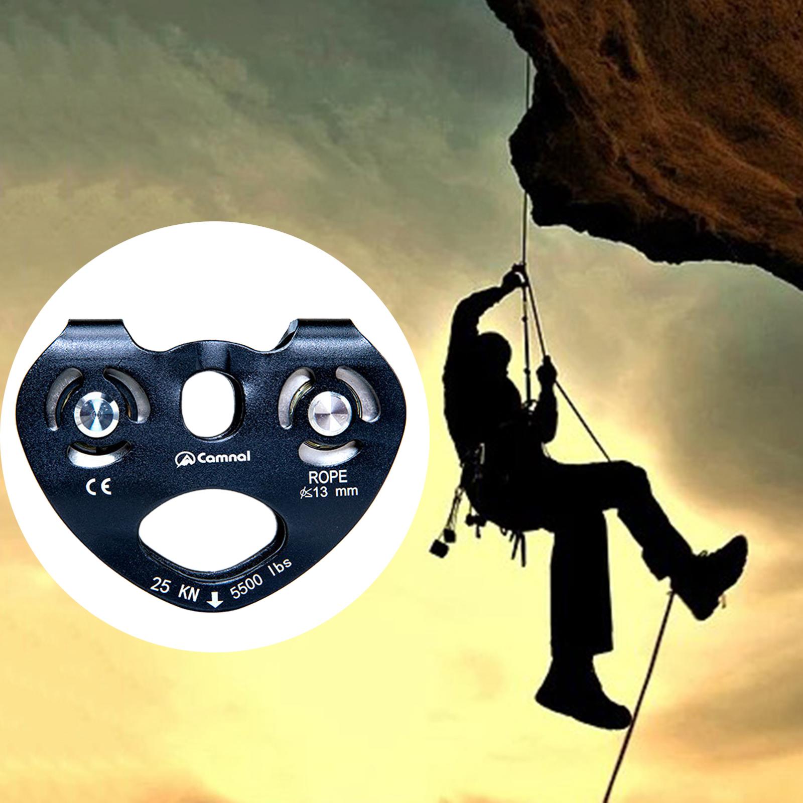 25KN Mountaineering Rock Climbing Zip Line Wire Cable Trolley Pulley