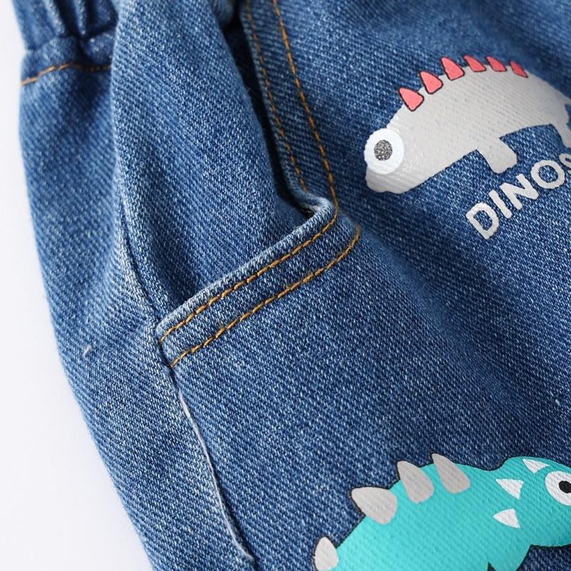 Quần short jean bé trai WELLKIDS, quần bò cho bé hoạ tiết hoạt hình (Kz3310