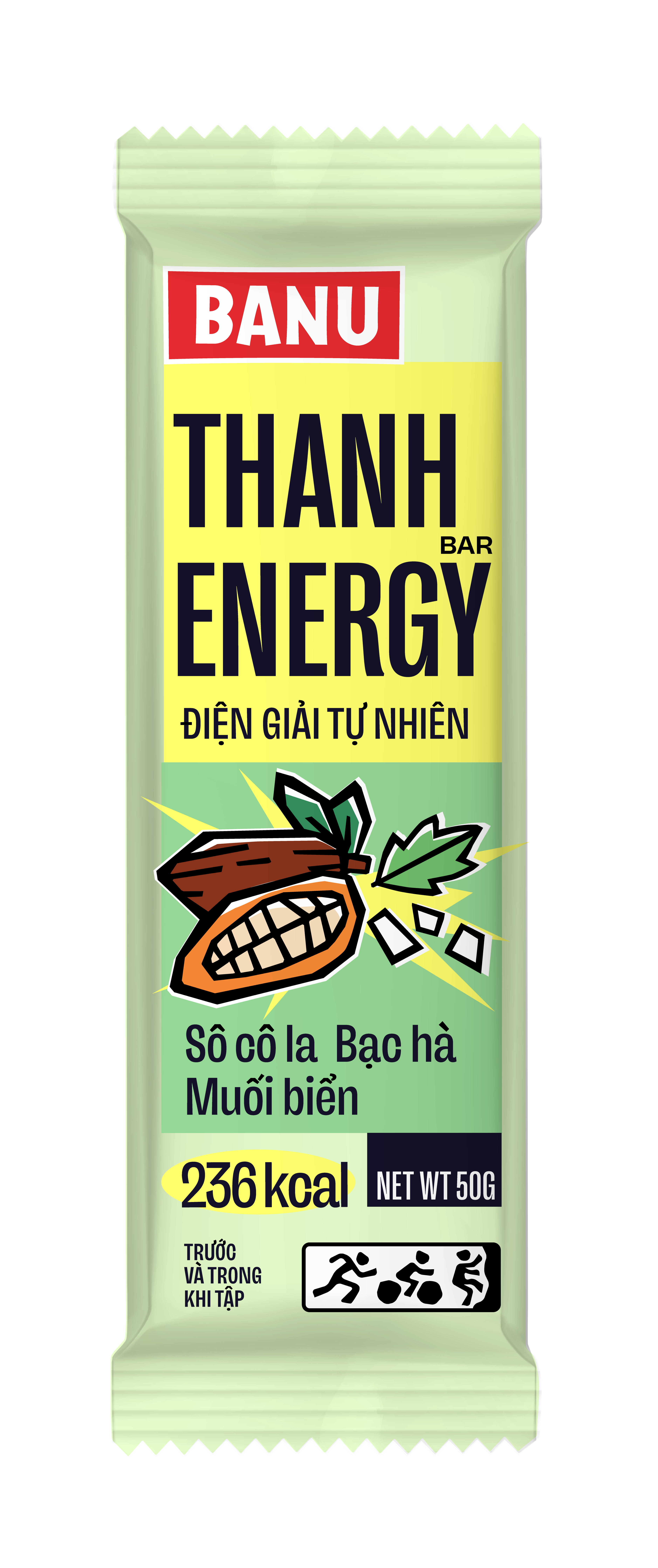 BANU Socola Bạc Hà - Thanh protein (đạm) Yến mạch và các hạt ngũ cốc – Thanh năng lượng thay thế các bữa ăn (sáng, trưa, chiều, xế, tối) tiện lợi, tốt cho sức khỏe, phù hợp với người bận rộn, tập luyện thể thao.