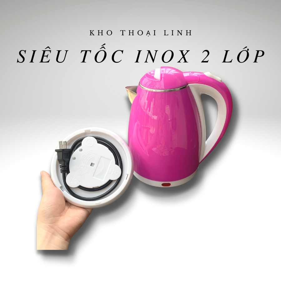 ẤM SIÊU TỐC INOX 2 LỚP DUNG TÍCH 1L8 SIÊU NHANH & ĐẸP