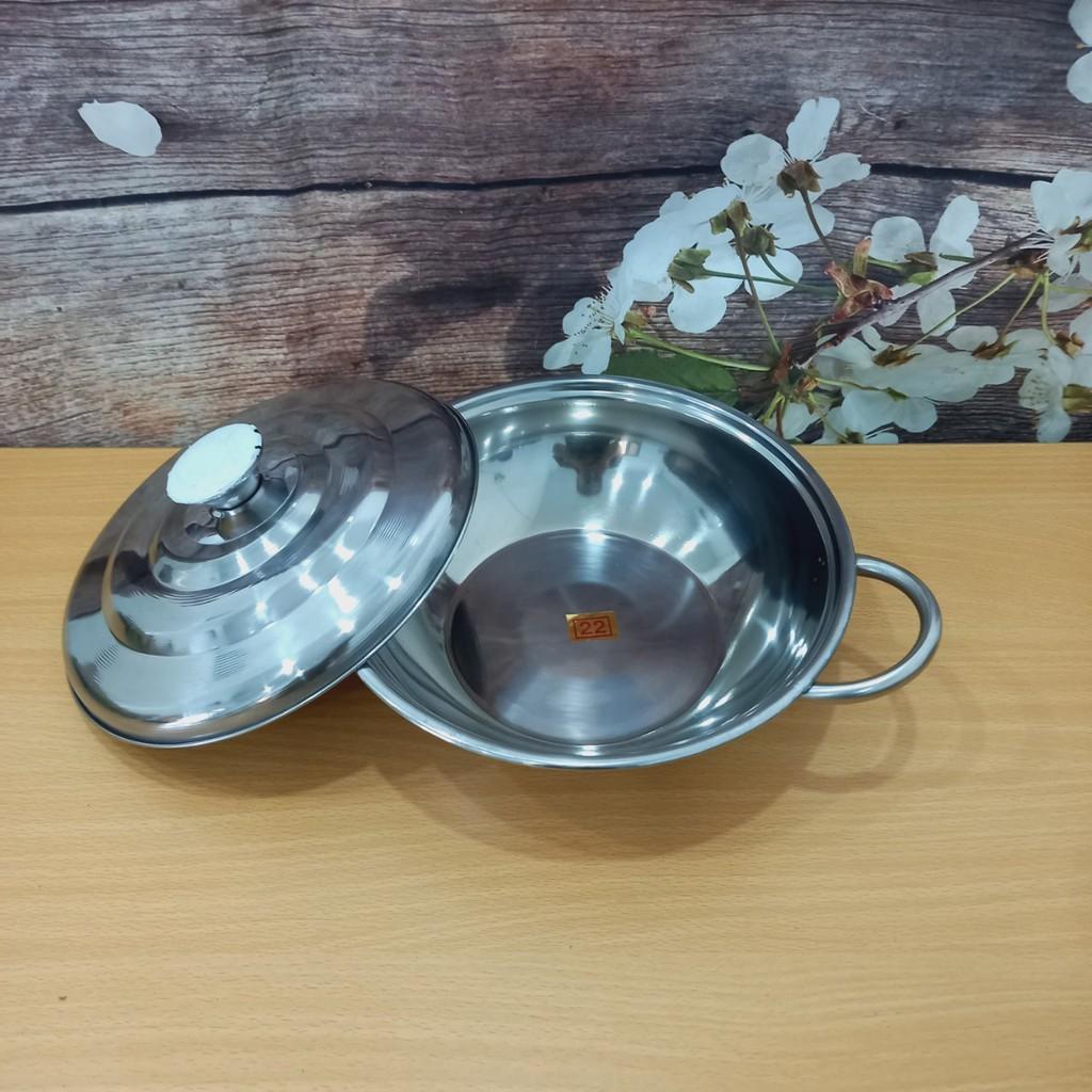 Nồi Lẩu+ Nắp Inox Nhiều Size Hàng Đẹp Giá Rẻ Cho Quán