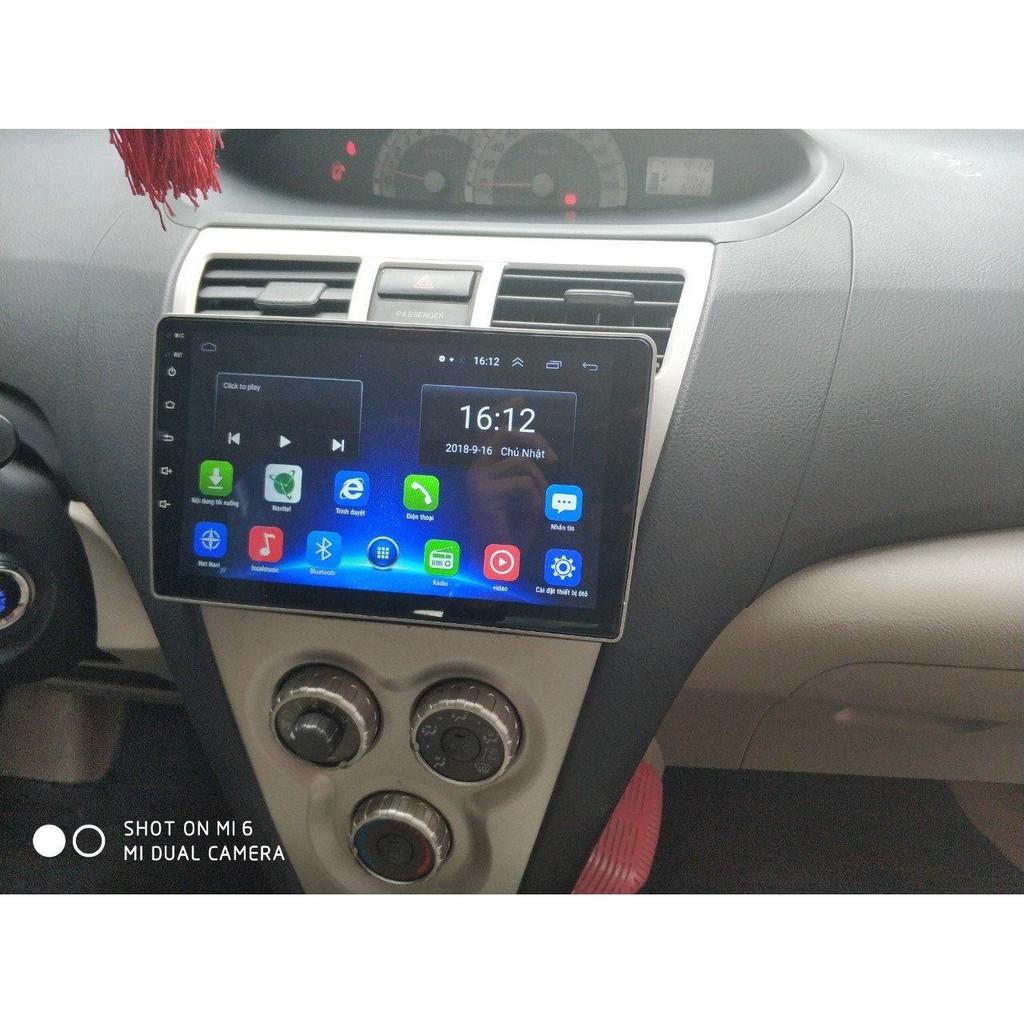 Màn hình android 9 inch lắp sim 4G, kết nối wifi, phát Wifi cho thiết bị khác theo xe Toyota Vios 2008 đến 2019