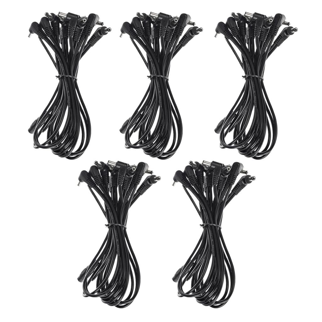 5pc Power Supply for Guitar Effect Pedals with Cable 11 Way Daisy Chain Cord