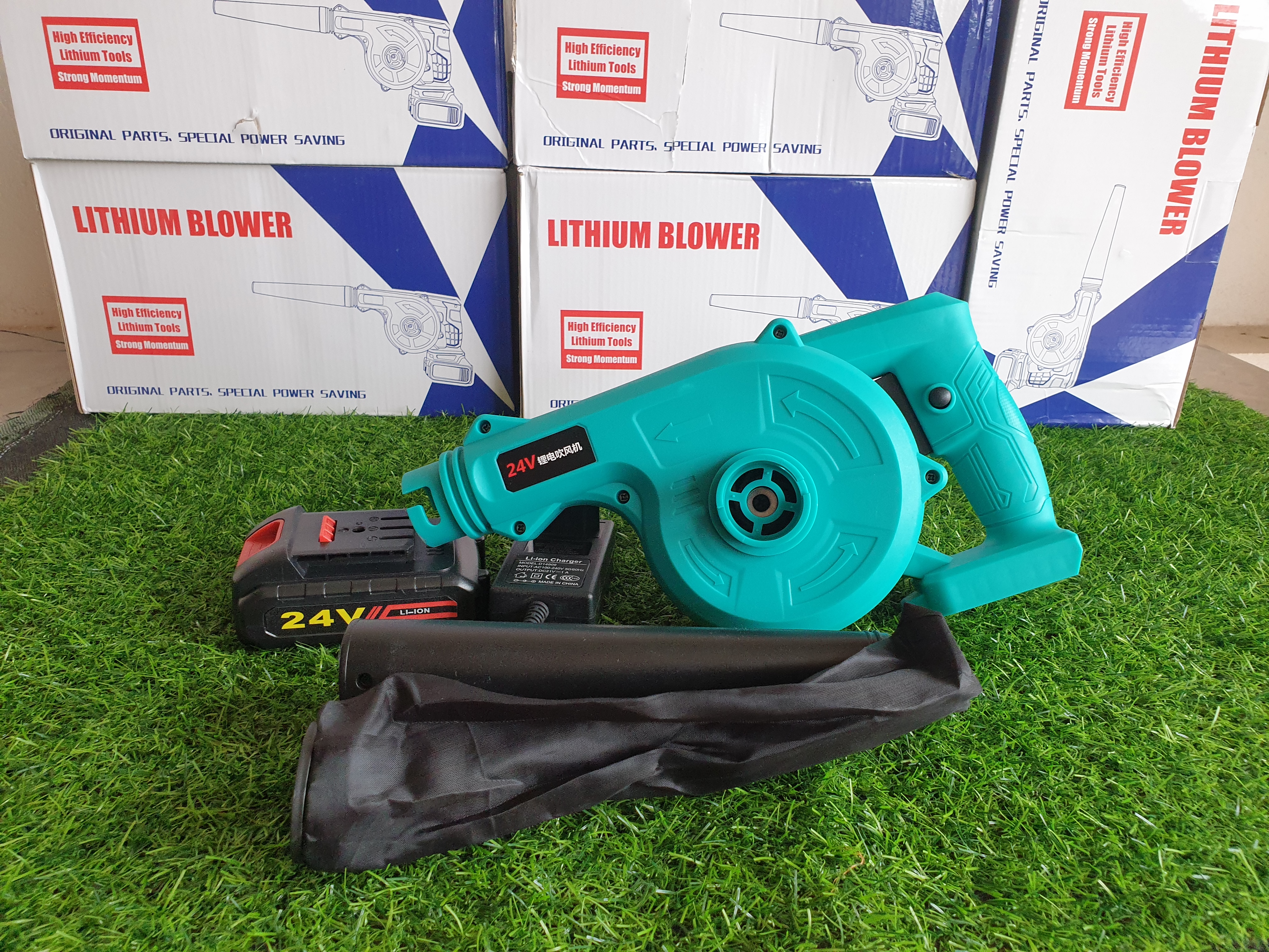 Máy Thổi Bụi Pin , Với Pin & Bộ Sạc Để Làm Sạch Bụi, Lá & Tuyết, Bụi Nhà Để Xe