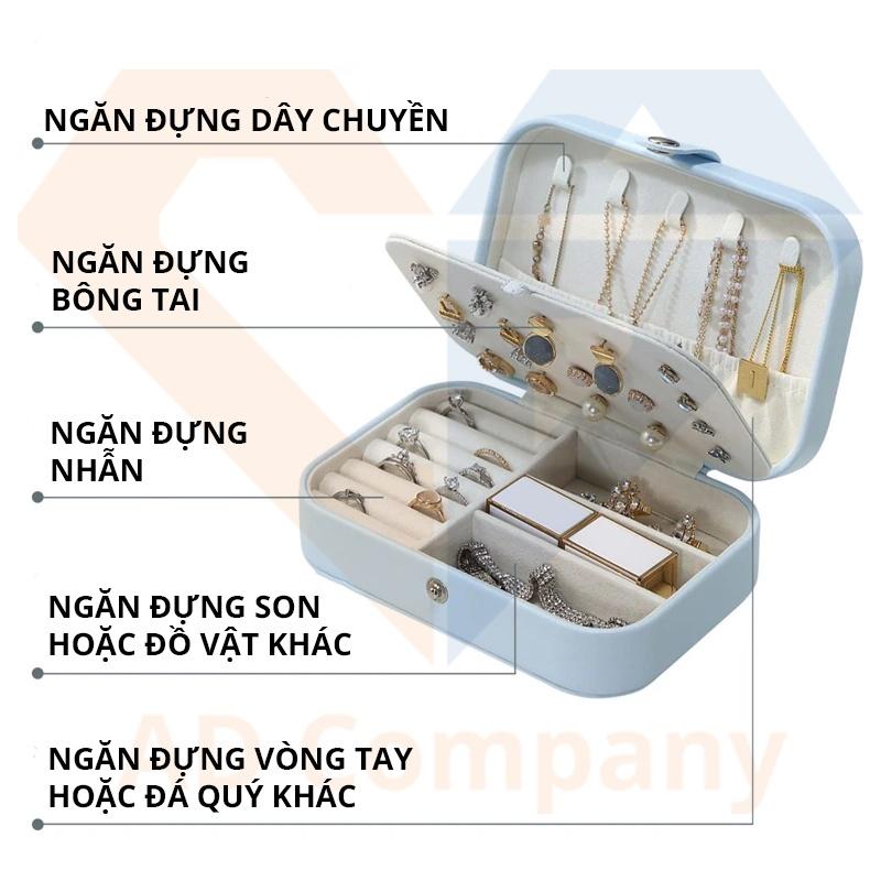 HỘP ĐỰNG NỮ TRANG MINI NHỎ GỌN - TIỆN DỤNG DỄ MANG ĐI XA (HDNT-13