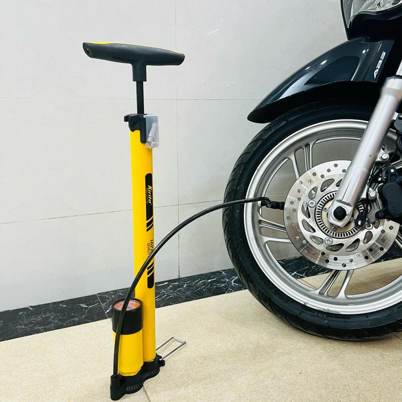 Bơm xe đạp, xe máy thương hiệu Kirito có đầu bơm bóng, bơm đệm 6032B