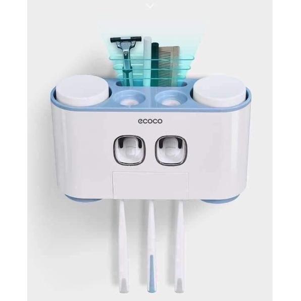 Bộ Nhả Kem Đánh Răng ECOCO Cao Cấp Kèm 2 Cốc, 4 Cốc