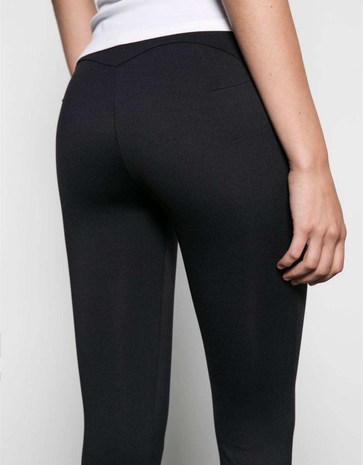 Bộ 5 Quần Legging Vicci dáng dài nâng mông màu Đen