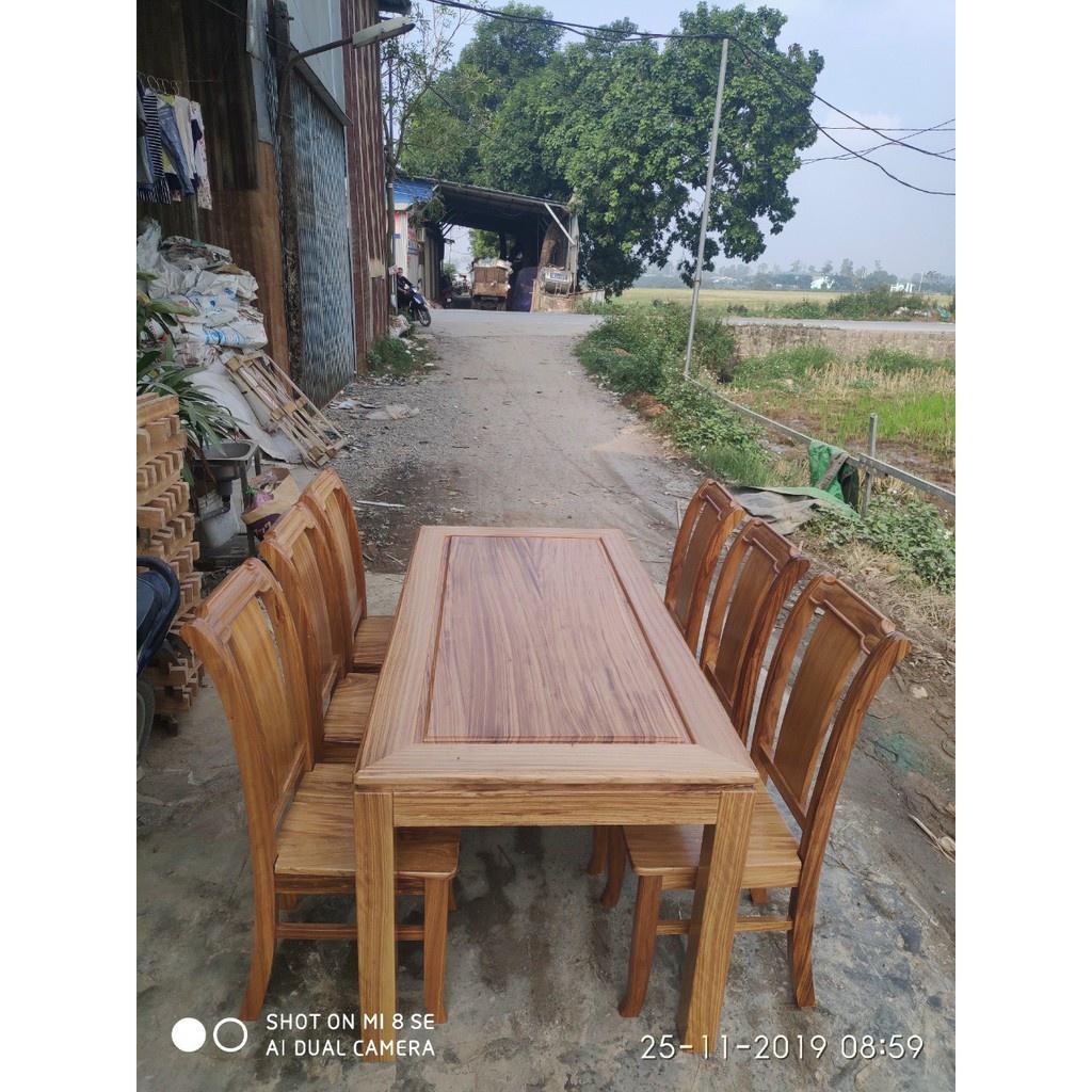 Bàn ăn 6 ghế hương xám