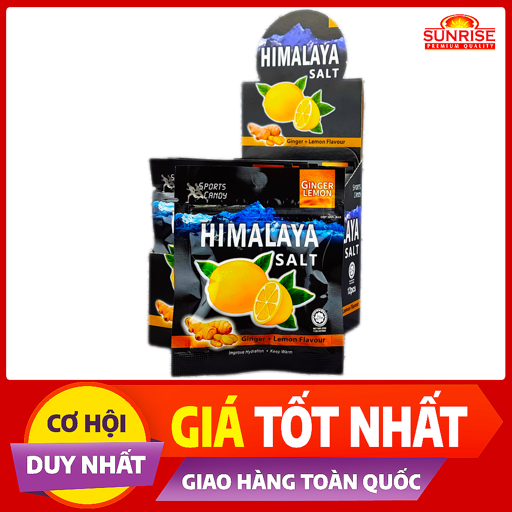 Kẹo chanh gừng muối hồng Himalaya hộp 180g