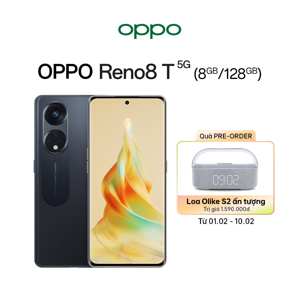 Điện Thoại Oppo Reno 8T 5G (8GB/128GB) - Vàng - Hàng Chính Hãng