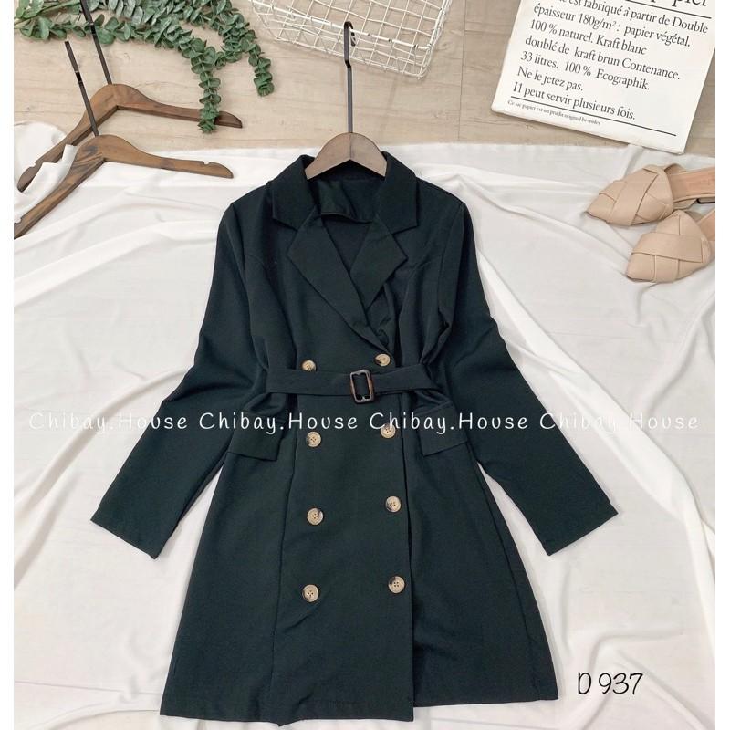 Đầm cổ vest ( hình thật shop chụp, đổi trả nếu không giống hình )