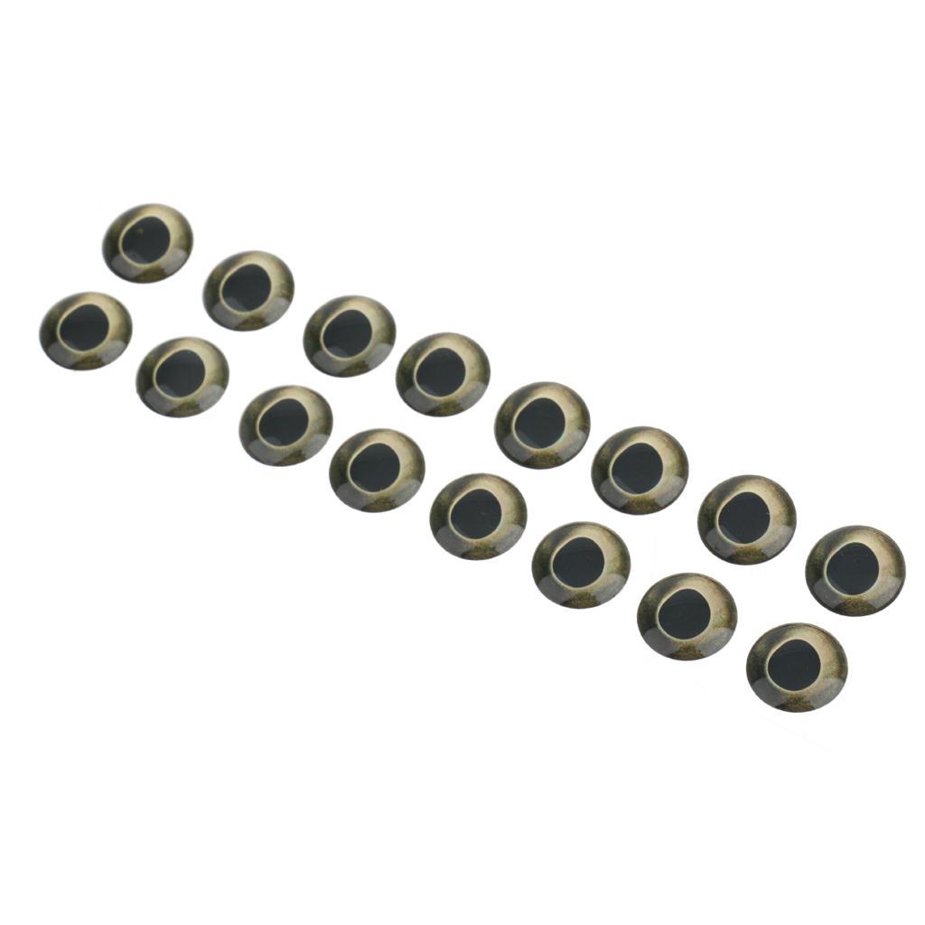 20pcs Waterproof Fishing Fly Tying 4D Eyes Lure Making Self Adhesive For Fly Tying Jigs Craft Dolls 6mm/10mm/15mm