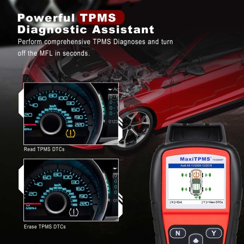 Autel MaxiTPMS TS508WF – THIẾT BỊ CÀI ĐẶT ÁP SUẤT LỐP Ô TÔ TPMS (Vali)