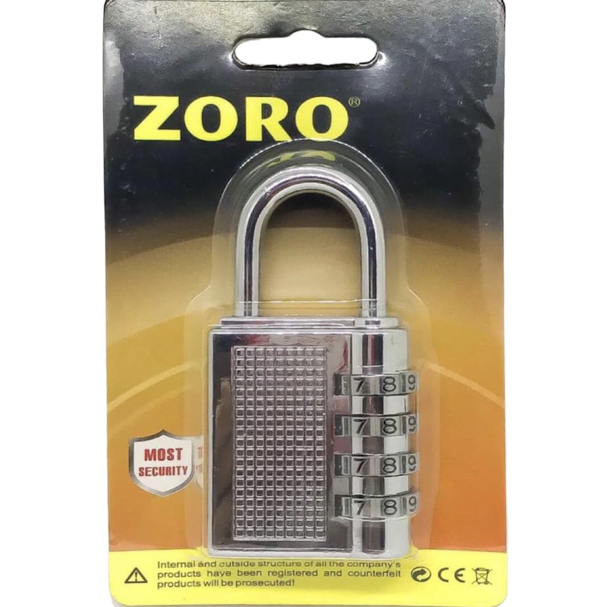 Ổ khóa số mật mã ZORO màu trắng 4 phân - thích hợp khóa tủ,cửa phòng trọ - ổ khóa mật khẩu 4 số bảo mật cao - nhỏ gọn