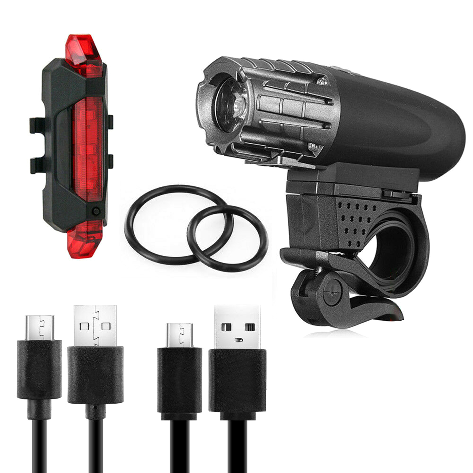 Đèn Xe Đạp Không Thấm Nước Có Thể Sạc Lại USB