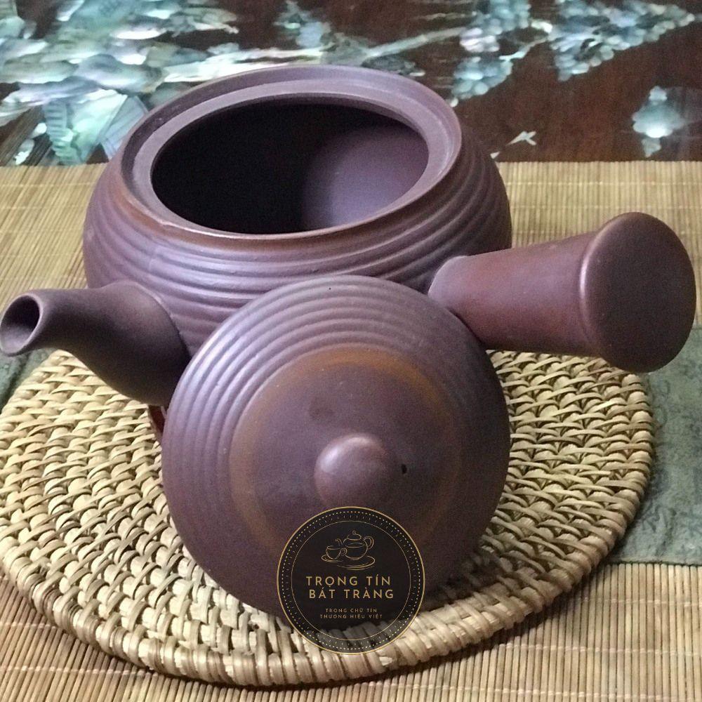 Ấm Trà Đạo Gốm Tử Sa Bát Tràng Nâu Ganh Dáng Đường Vũ Dung Tích 500ml ABTTH 07