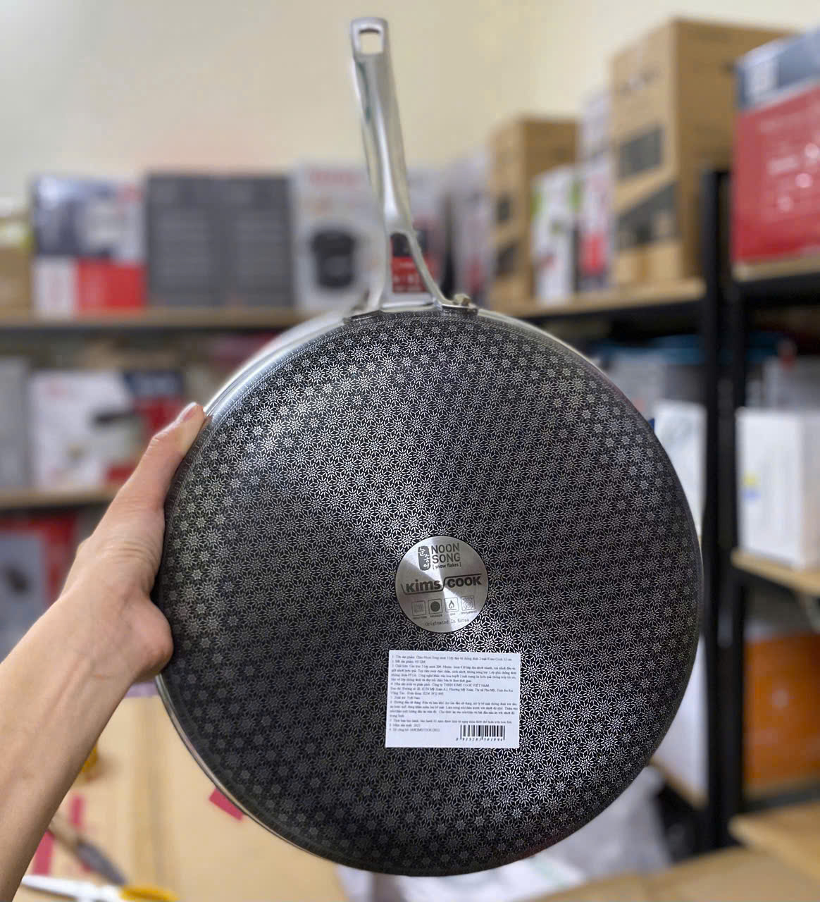 Chảo Noon Song inox 3 lớp đáy từ chống dính 2 mặt Blackcube 32cm hàng xuất Hàn Quốc