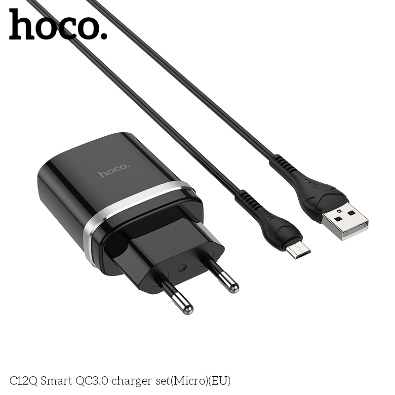 Bộ Sạc Nhanh C12Q Micro-USB - Hàng Chính Hãng